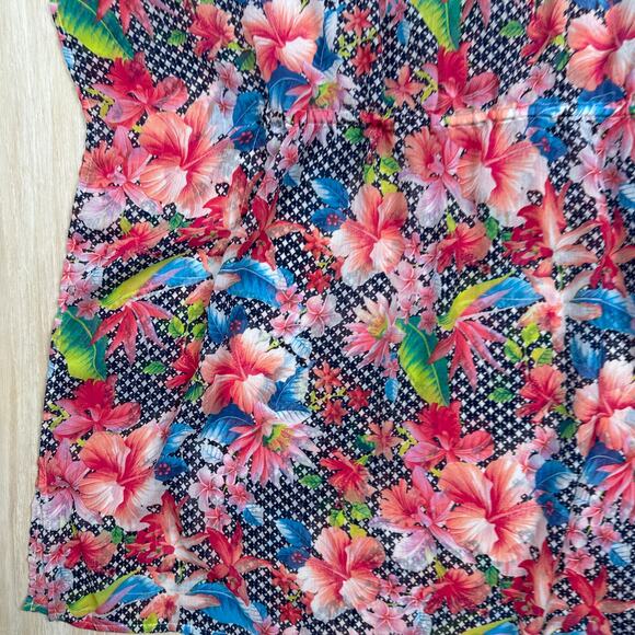 Tommy Bahama Tropical Floral Print Beach Resort Vacay Swim Coverup Dress Small - Picture 12 of 14